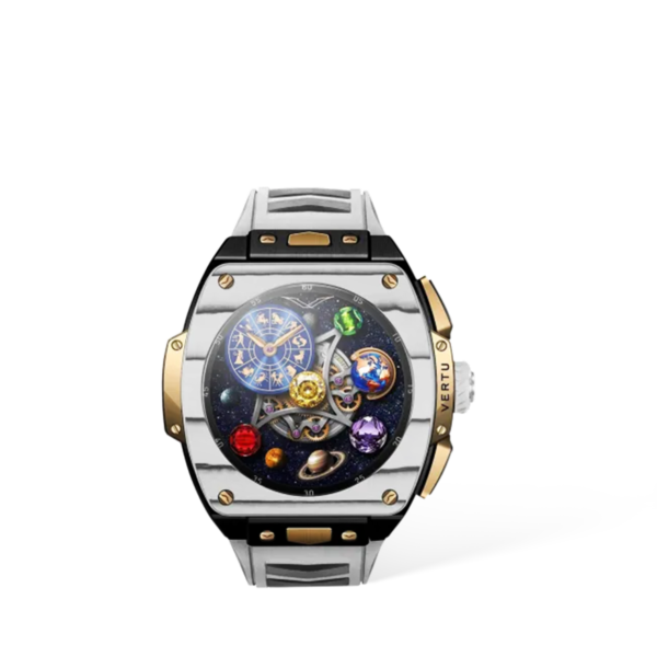 Vertu Grand Watch – Bespoke Gold – Black And White Carbon Fiber