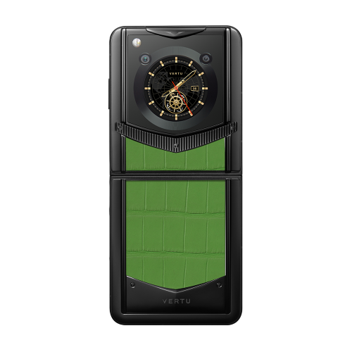 VERTU IRON FLIP｜カーボン VERTU IRONFLIP PHONE CARBON TEXTURE AUSPICIOUS PHOENIX