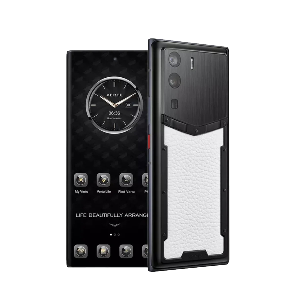 METAVERTU Calfskin 5G Web3 Phone - Moon White