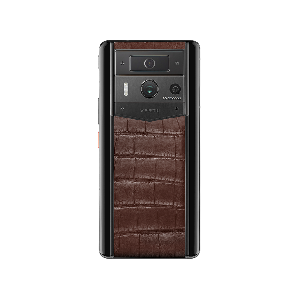 METAVERTU 2 Alligator Skin Web3 AI Phone - Amber Brown