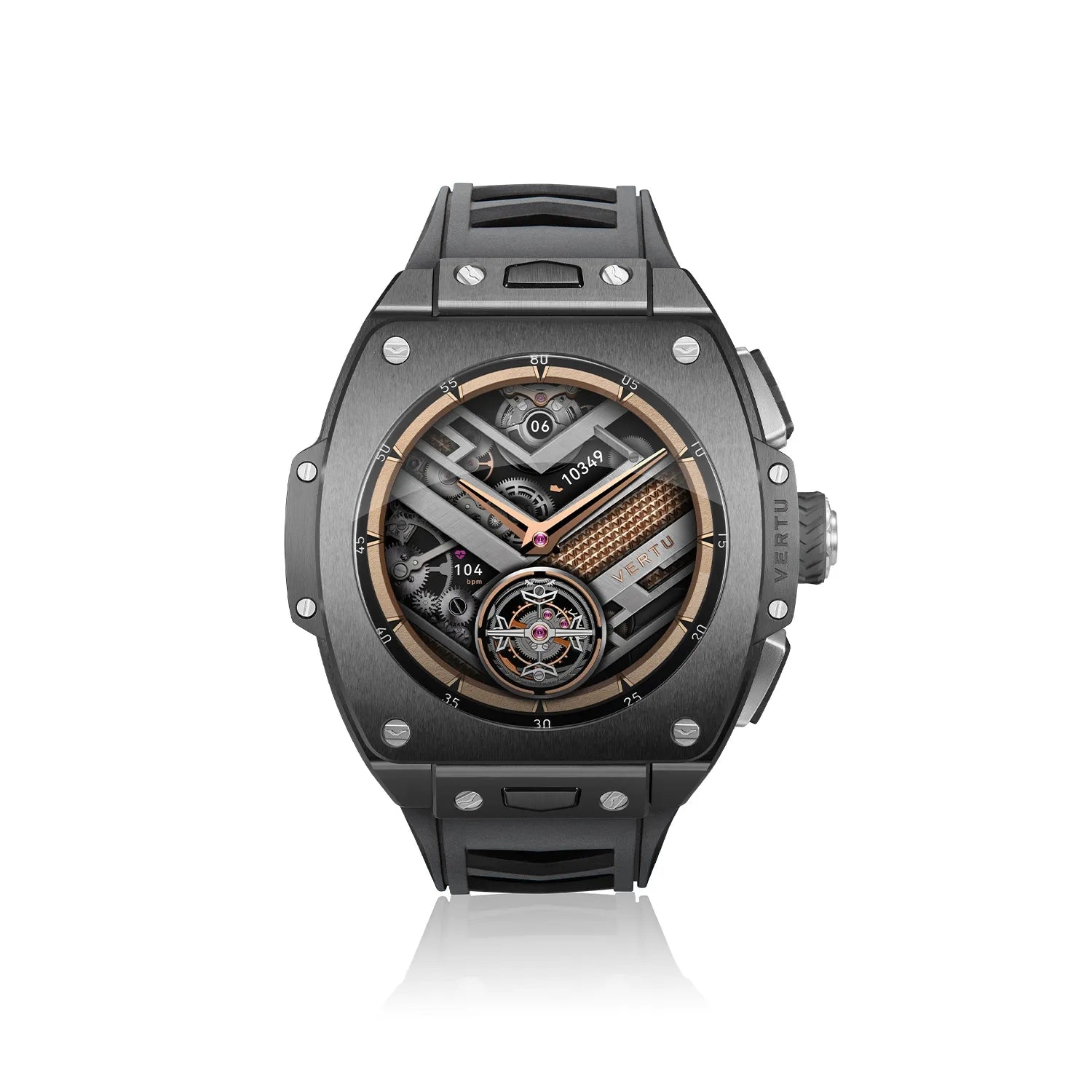 VERTU GRAND Diamonds Smart Watch for Men - Black Ceramic