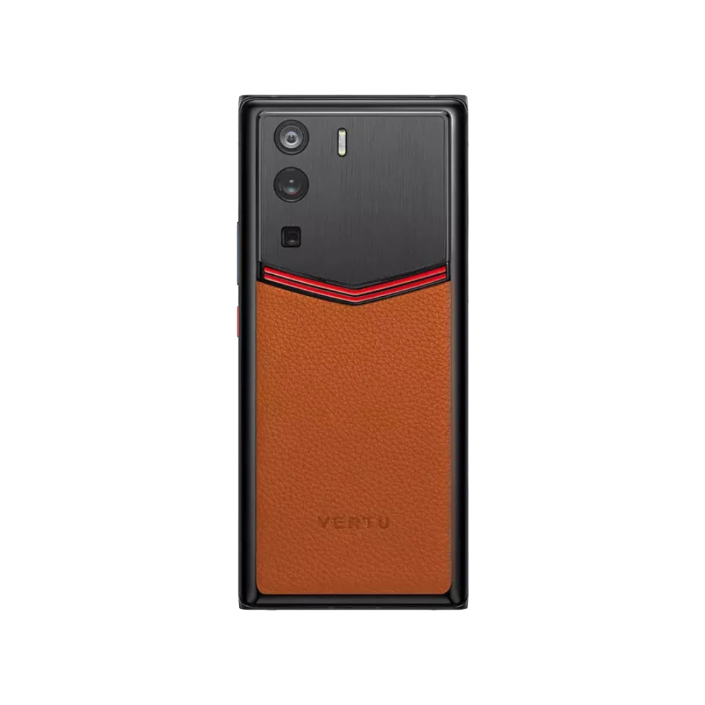 METAVERTU Enameled Calfskin 5G Web3 Phone - Orange