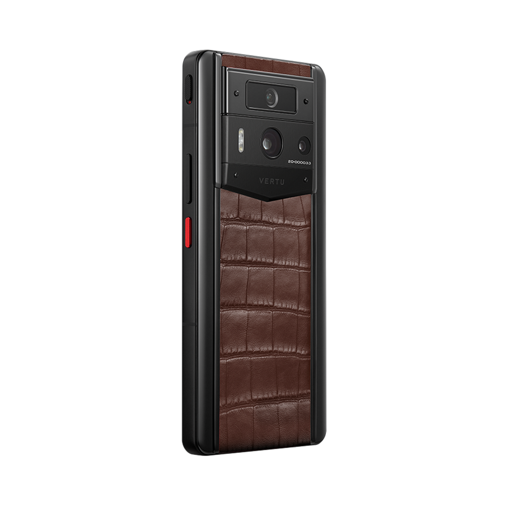 METAVERTU 2 Alligator Skin Web3 AI Phone - Amber Brown