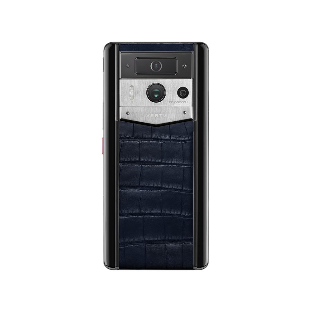 METAVERTU 2 Alligator Skin Web3 AI Phone - Navy Blue(Silver Case)