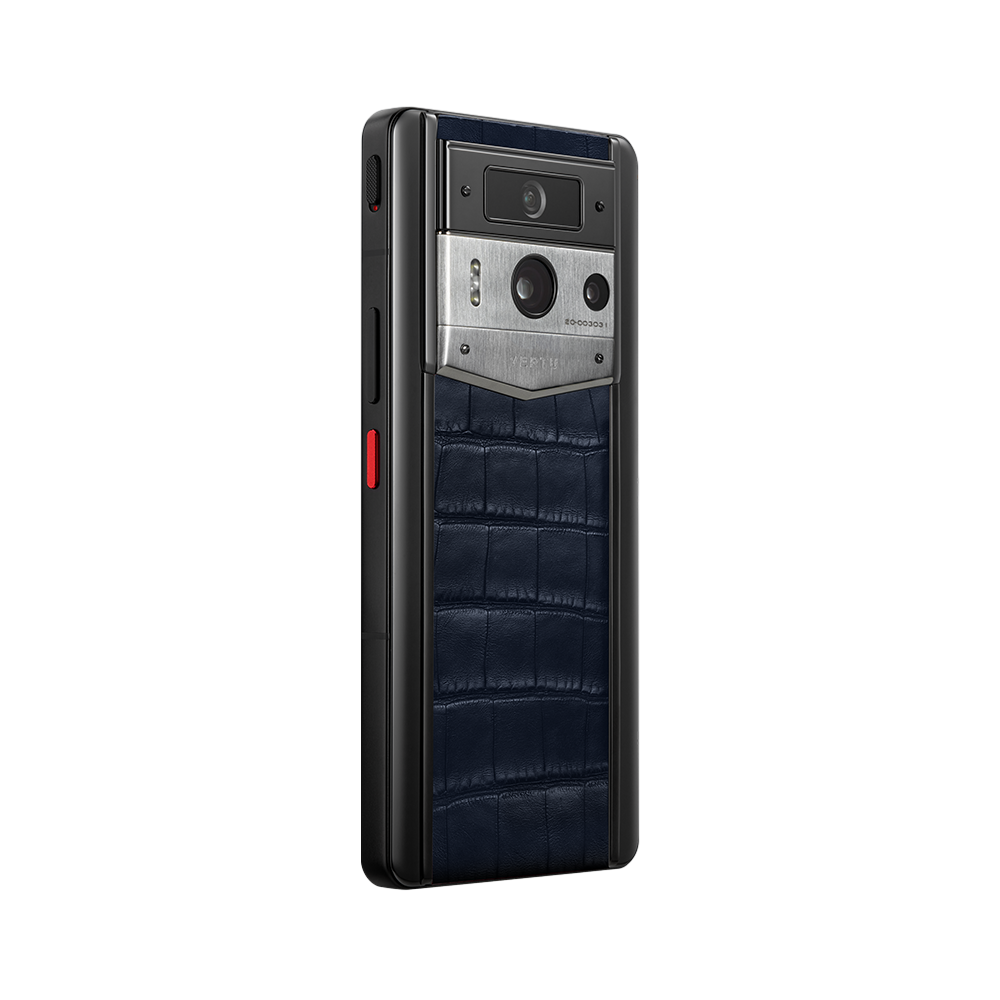 METAVERTU 2 Alligator Skin Web3 AI Phone - Navy Blue(Silver Case)