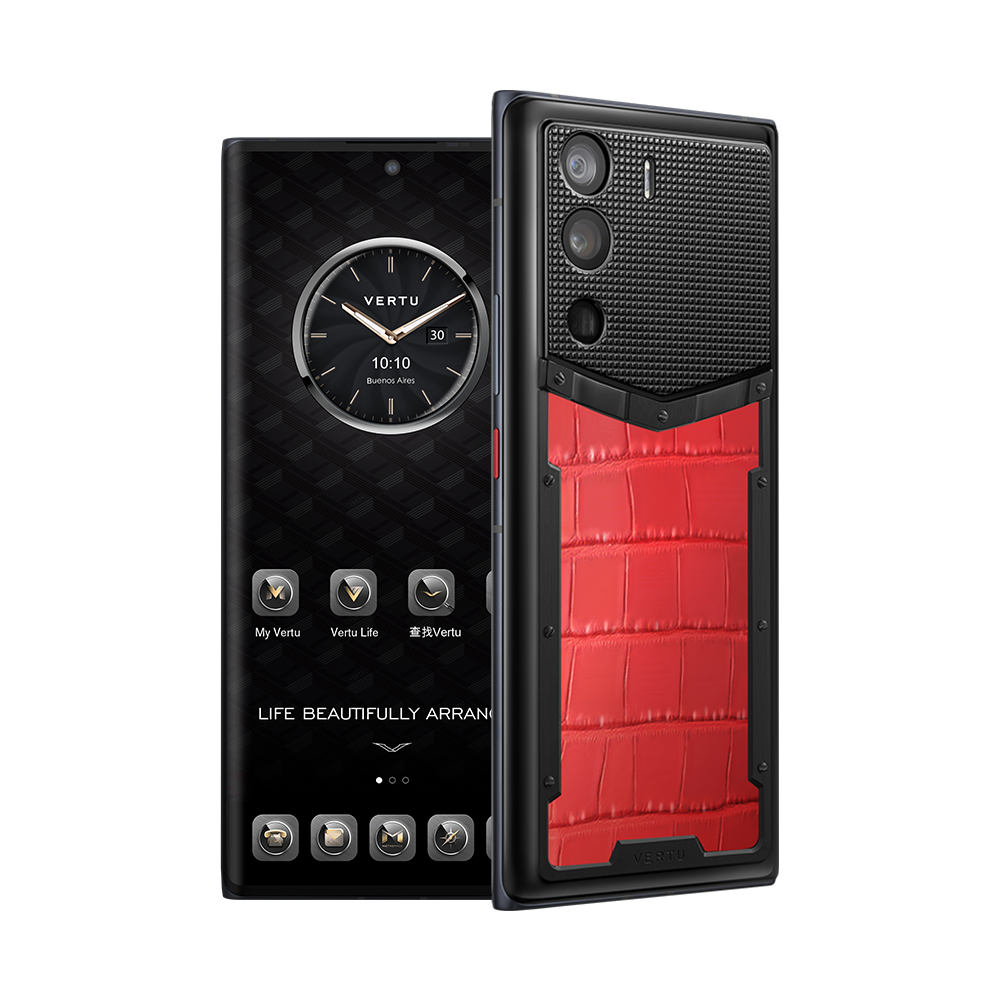 METAVERTU Alligator Skin 5G Web3 Phone - Flame Red