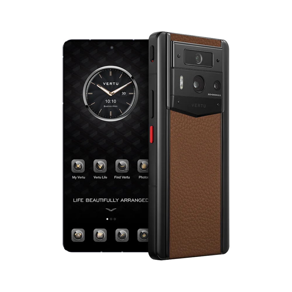 METAVERTU 2 Calfskin Web3 AI Phone - Brown