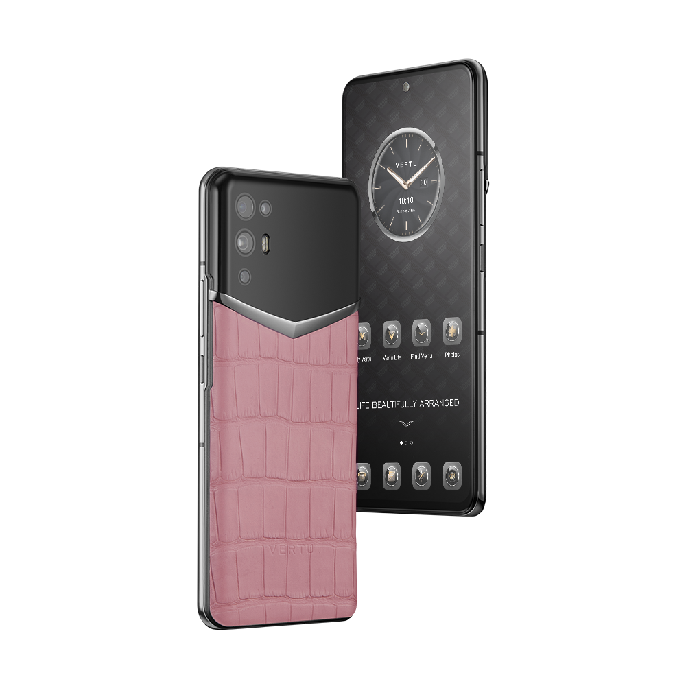 iVERTU Alligator Skin 5G Phone - Sakura Pink