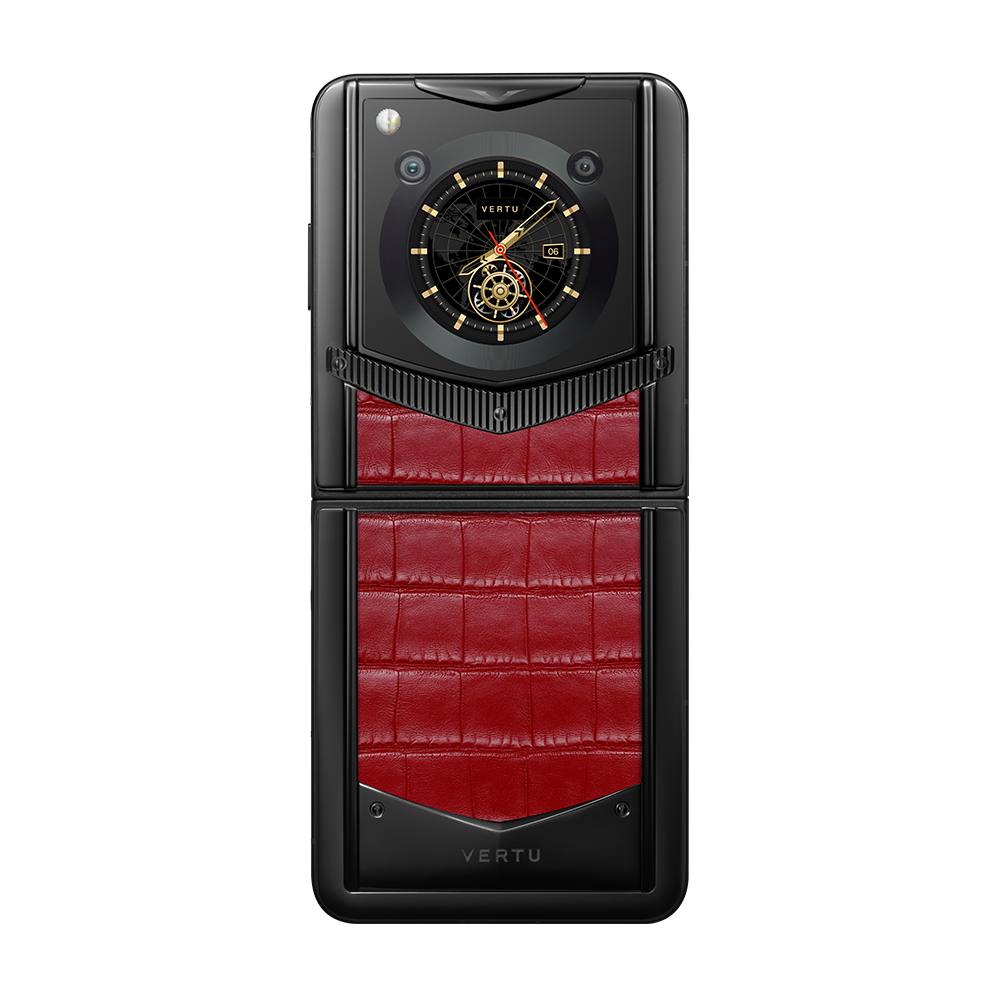 VERTU® IRONFLIP BLS Flame Red Alli BES Fee Alligator Skin