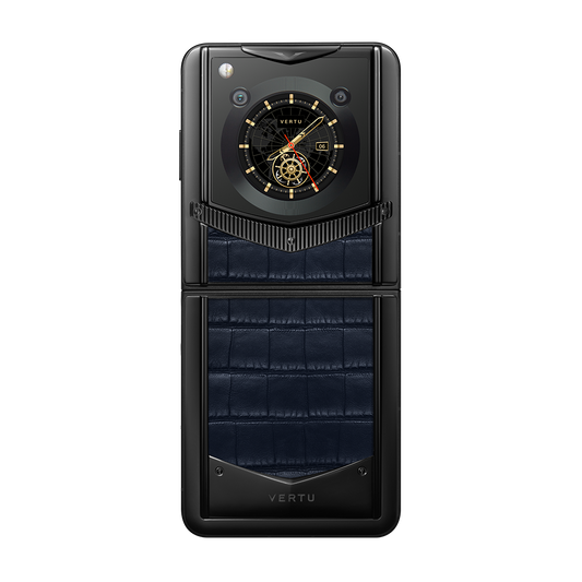 VERTU® IRONFLIP Navy Blue Alligator Skin