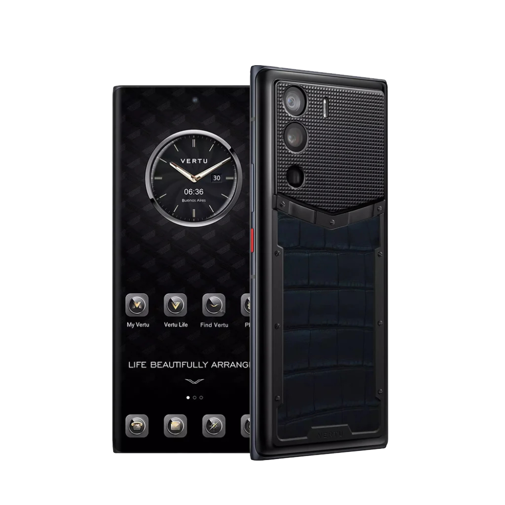 METAVERTU Alligator Skin 5G Web3 Phone - Navy Blue