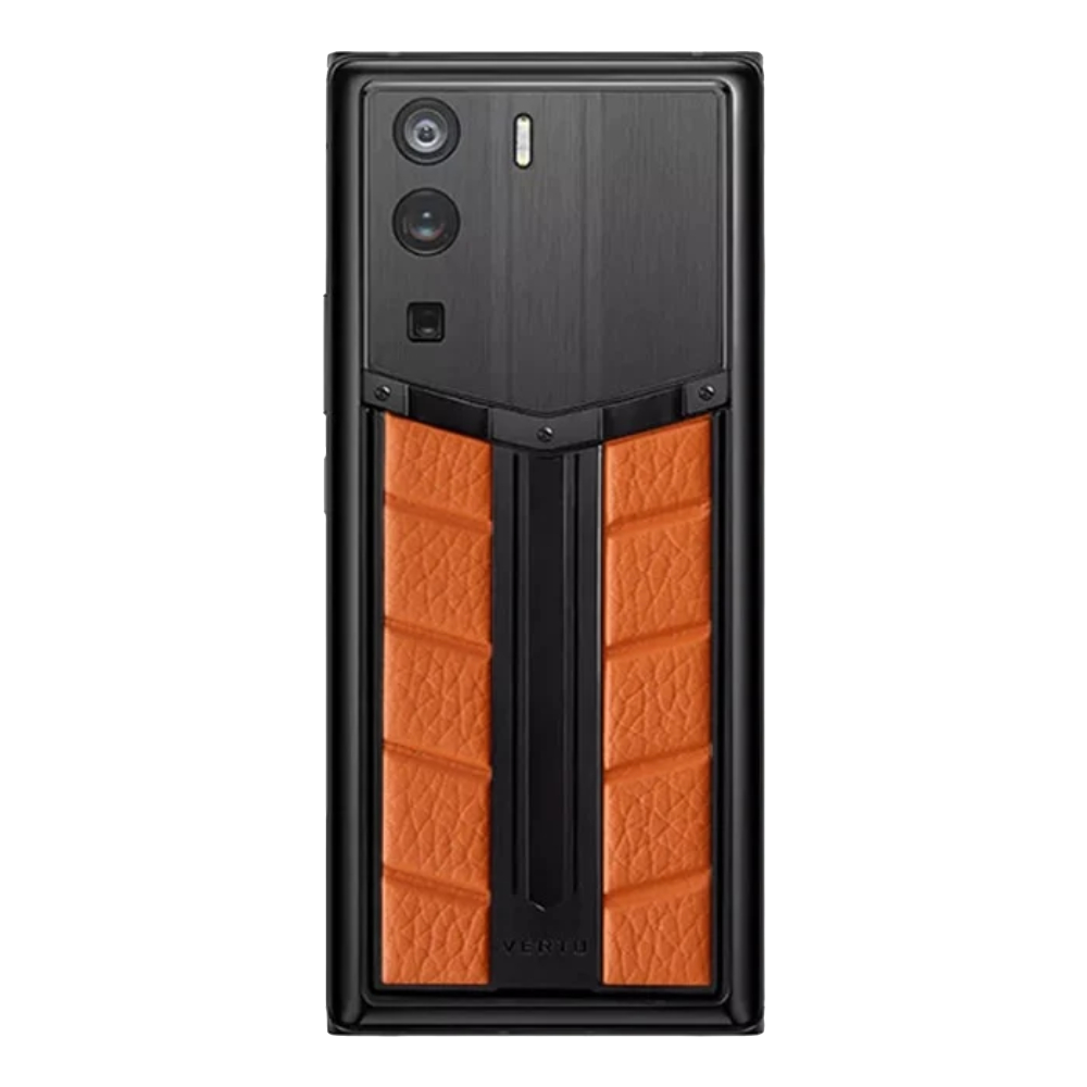 METAVERTU Race Track Design Calfskin Web3 Phone - Orange