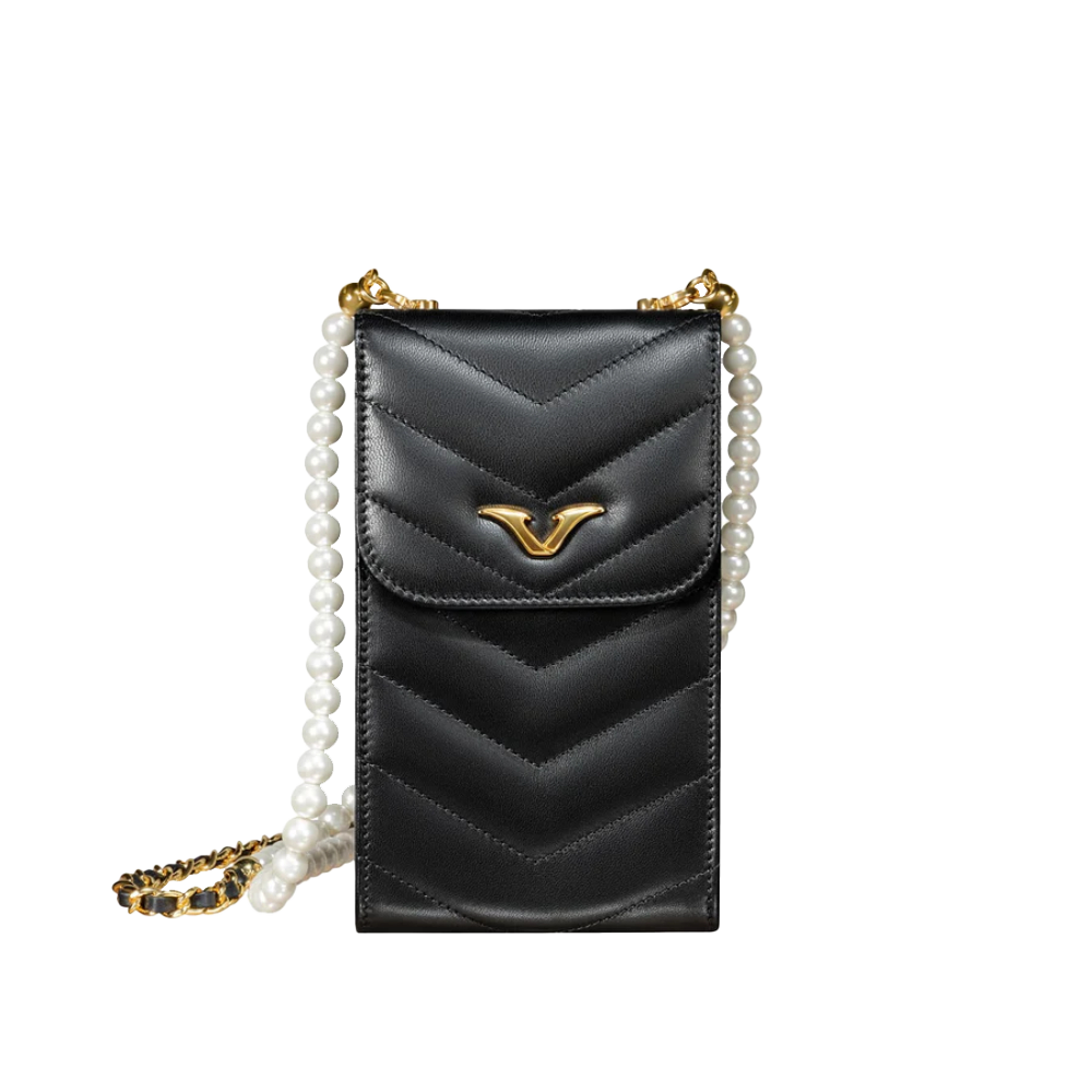 VERTU White And Black Pearl Chain Bag