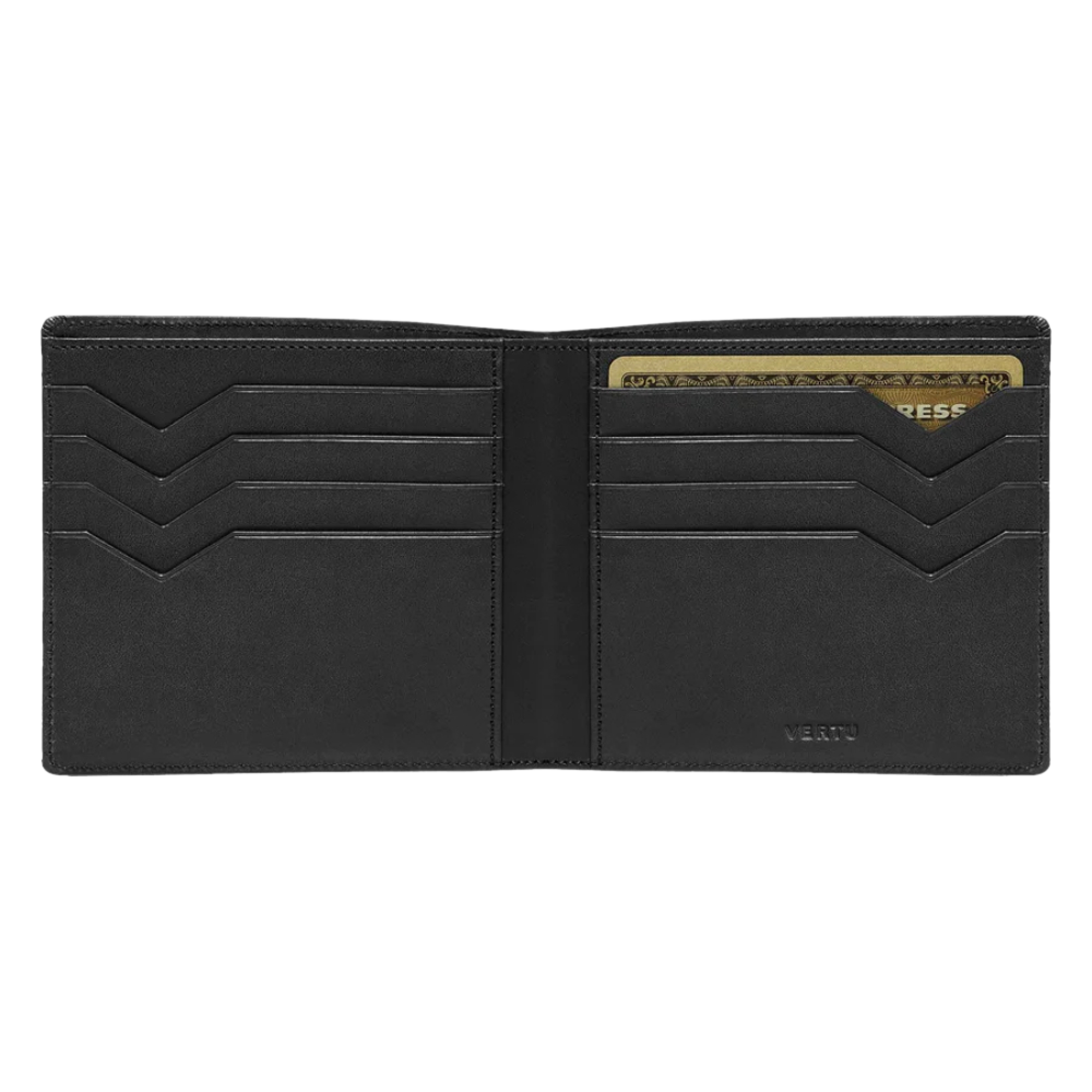 VERTU Card Wallet Black Calf Leather Case