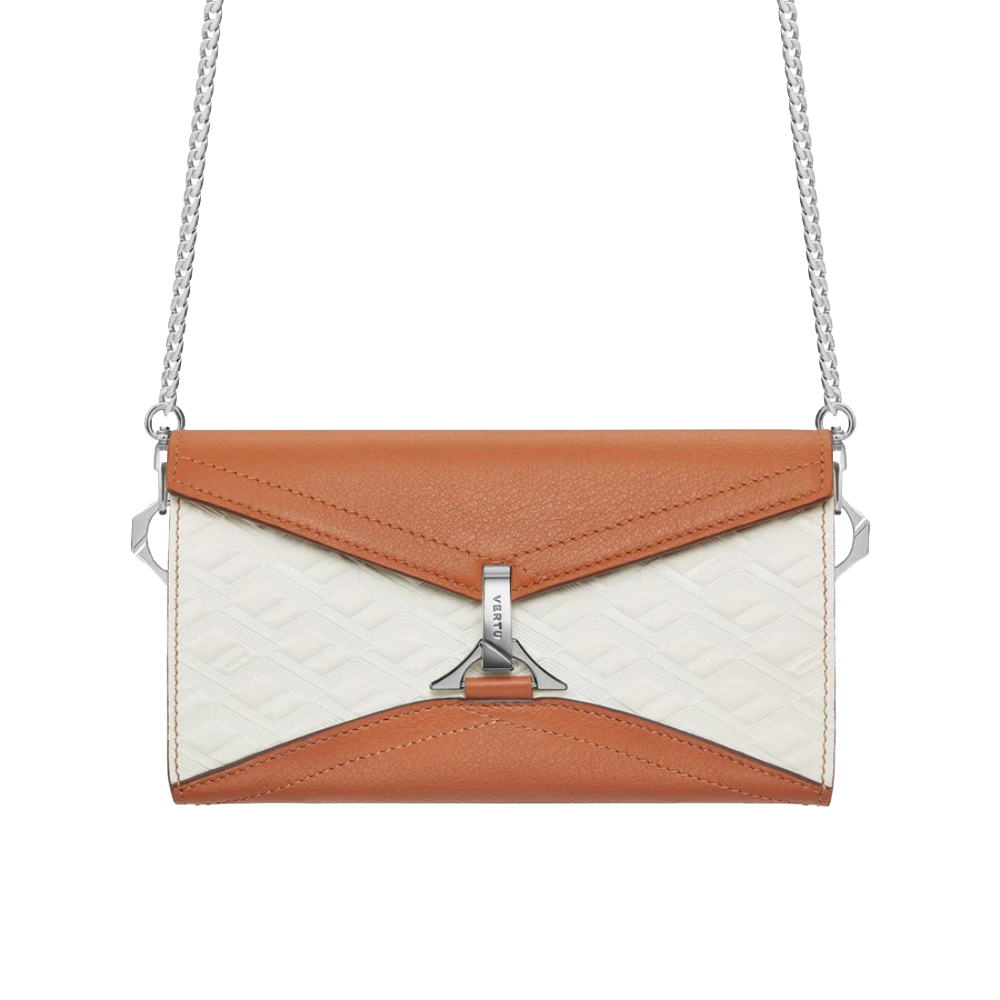 VERTU Folded V Catena Contrast Color Crossbody Chain Bag