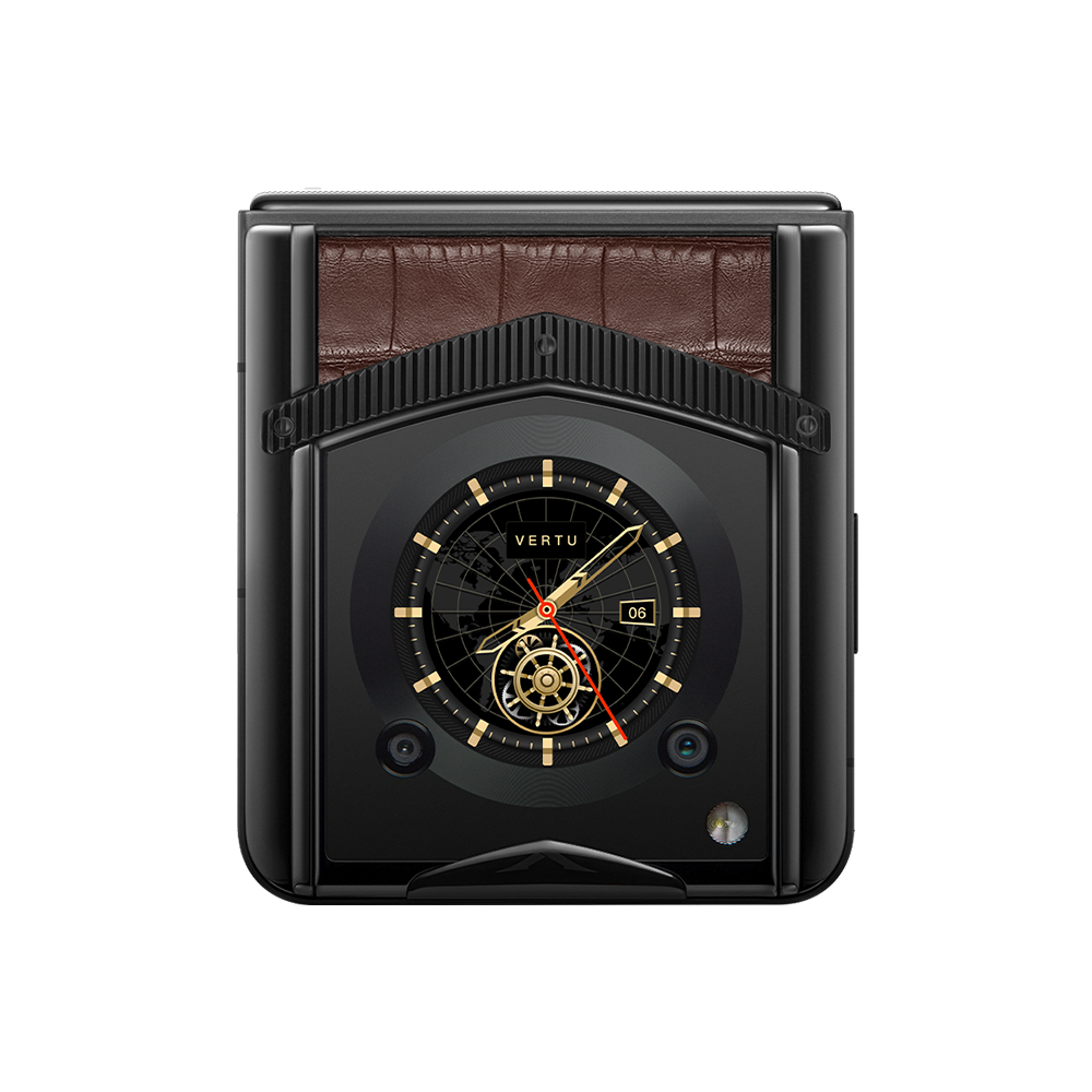 VERTU® IRONFLIP Amber Brown Alligator Skin