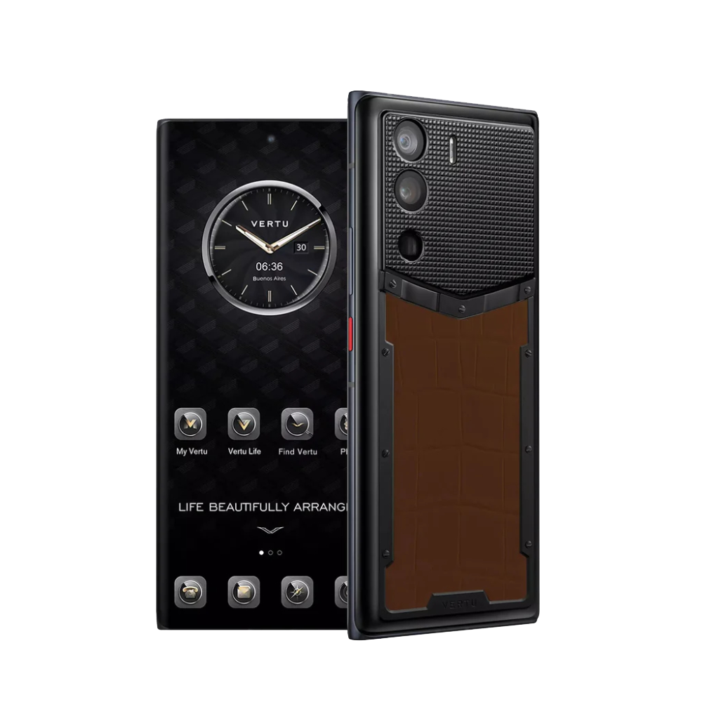 METAVERTU Alligator Skin 5G Web3 Phone - Brown