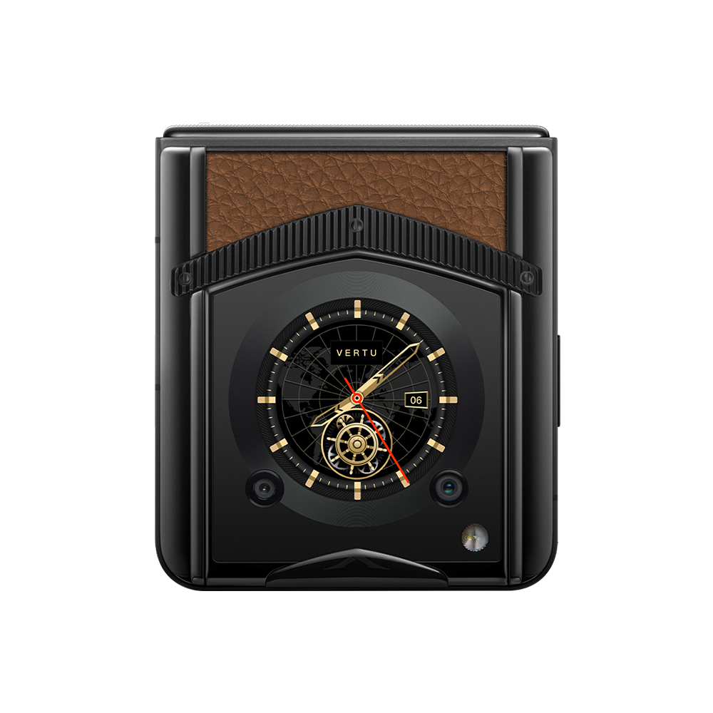 VERTU® IRONFLIP Caramel Brown Calfskin