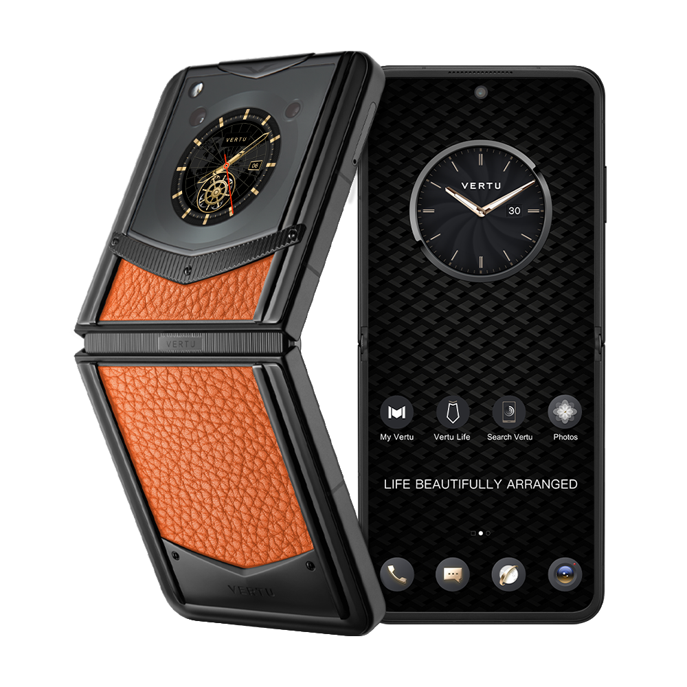 Vertu Ironflip BLS Dawning Orange Calfskin BES