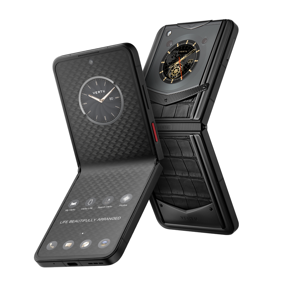 VERTU® IRONFLIP Basalt Black Alligator Skin