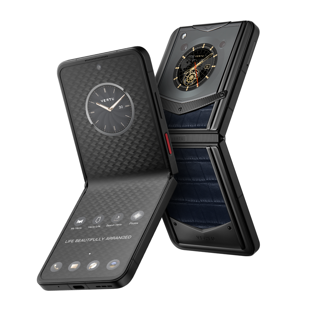 VERTU® IRONFLIP Navy Blue Alligator Skin