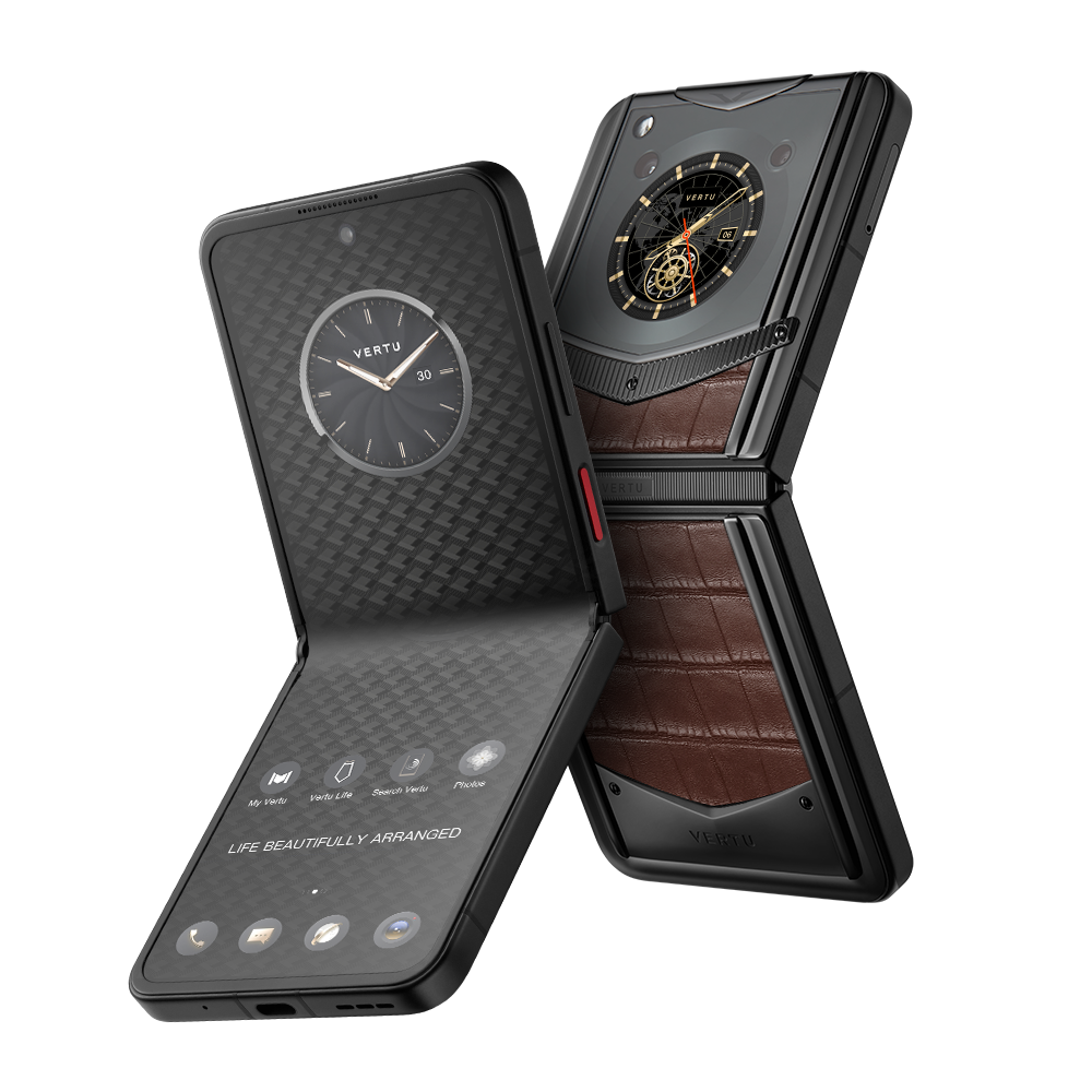 VERTU® IRONFLIP PRE-ORDER Amber Brown Alligator Skin