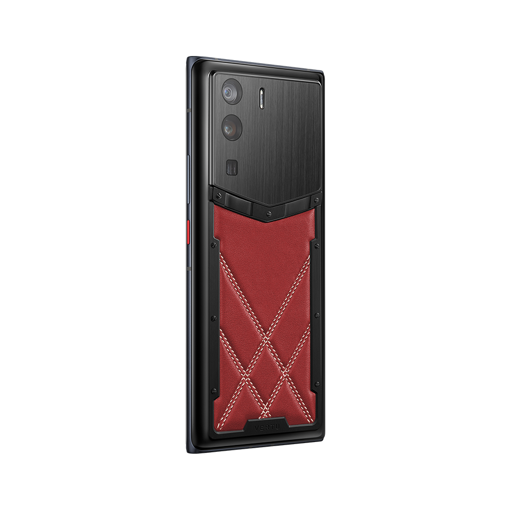 METAVERTU Stitching Calfskin 5G Web3 Phone - Retro Red